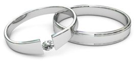 tension set wedding rings