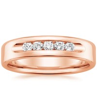 Mens rose gold wedding rings