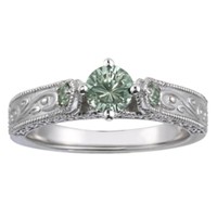 green wedding rings