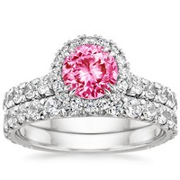 pink ring sapphire wedding