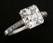 Asscher diamond rings