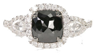 black diamond engagement ring