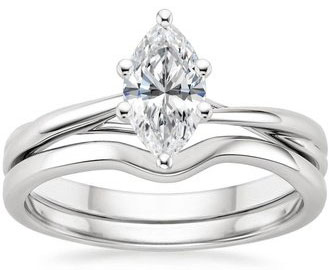 marquise diamond wedding ring set