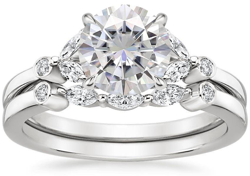 Moissanite wedding sets under $500 deals