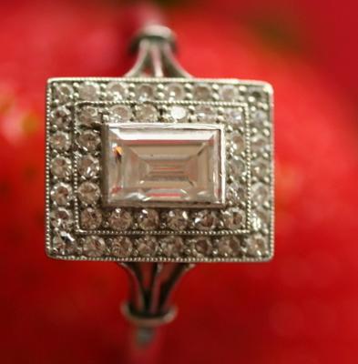 Art deco opal diamond ring set in platinum- side view | Deco jewelry, Art  deco jewelry, Antique jewelry