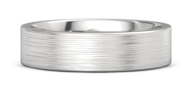 Brushed Comfort Fit Sterling Silver Wedding Band