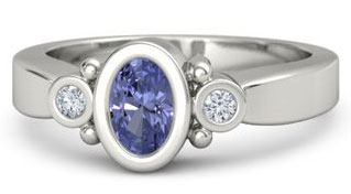 Gemvara Kira Oval Bezel Tanzanite Platinum 2022