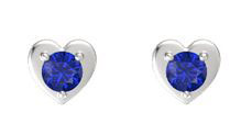 Gemvara Matching Earrings Blue Sapphire Heart 2022