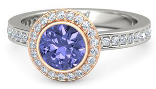 Gemvara Roxanne Round Tanzanite Platinum 18k highlights 2022