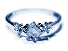 blue diamond engagement ring