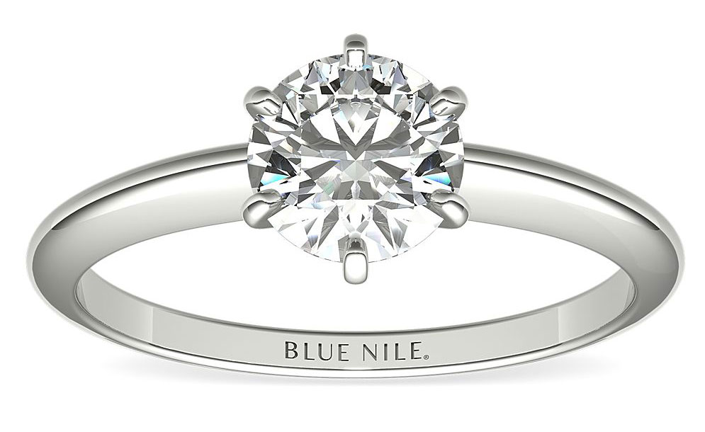 Blue Nile Classic 6 Prong Solitaire Round Diamond Platinum 2022