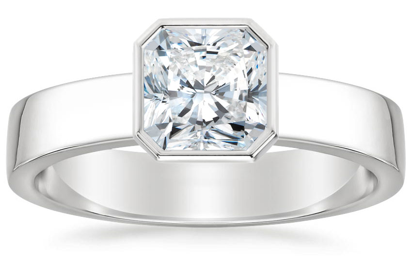 Brilliant Earth Vesper Radiant Mens Diamond Engagement Platinum 2022