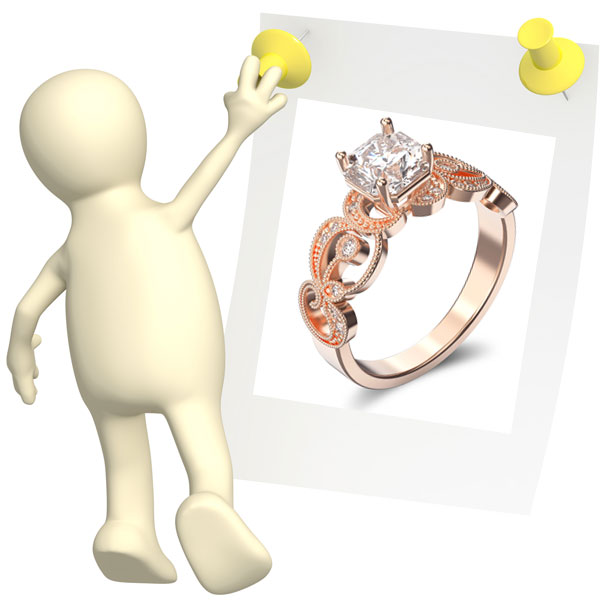 about rose gold engagement rings