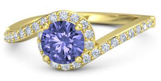 Gemvara Tanzanite Curved 18k Yellow Gold 2022