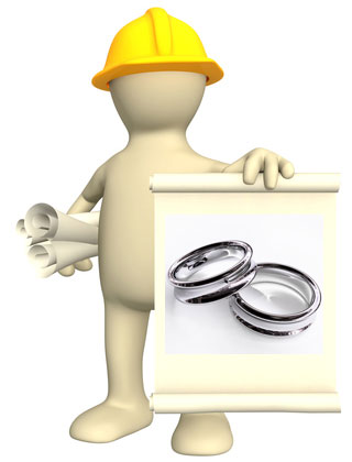 knife edge wedding bands