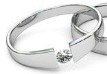 tension set wedding rings