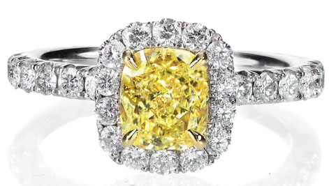 yellow diamond engagement rings